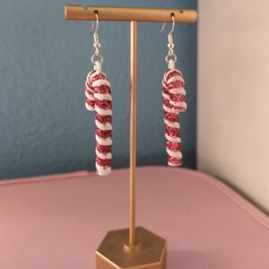 Red and White Candy Cane Earrings